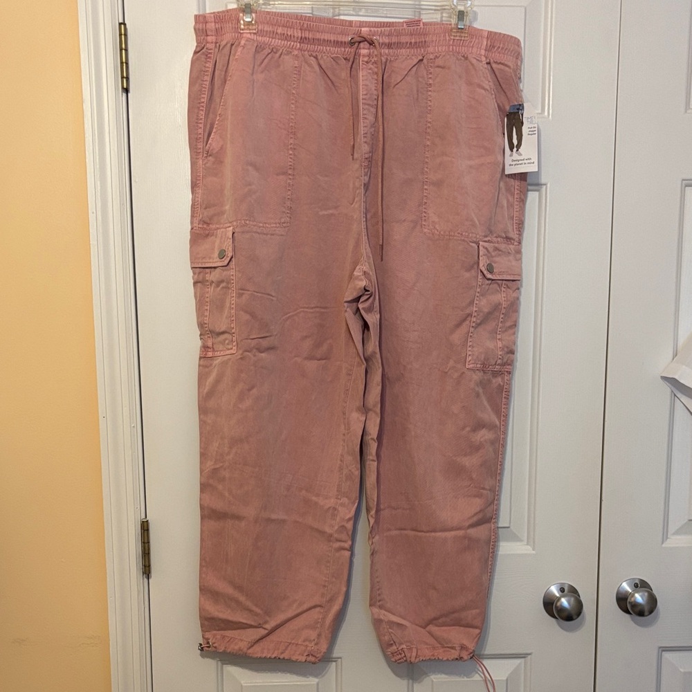 Time and Tru Women's Dusty Pink Parachute Joggers